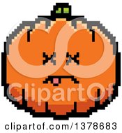 Poster, Art Print Of Dead Pumpkin Character In 8 Bit Style