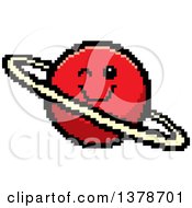 Poster, Art Print Of Winking Planet Character In 8 Bit Style