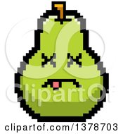 Clipart Of A Dead Pear Character In 8 Bit Style Royalty Free Vector Illustration