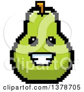 Poster, Art Print Of Happy Pear Character In 8 Bit Style