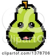 Poster, Art Print Of Happy Pear Character In 8 Bit Style