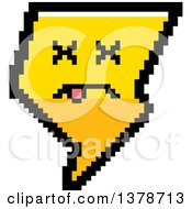 Clipart Of A Dead Lightning Bolt Character In 8 Bit Style Royalty Free Vector Illustration by Cory Thoman