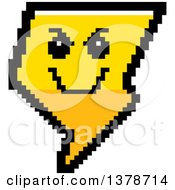Clipart Of A Grinning Evil Lightning Bolt Character In 8 Bit Style Royalty Free Vector Illustration by Cory Thoman