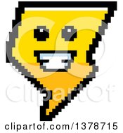 Clipart Of A Happy Lightning Bolt Character In 8 Bit Style Royalty Free Vector Illustration by Cory Thoman
