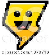 Clipart Of A Happy Lightning Bolt Character In 8 Bit Style Royalty Free Vector Illustration by Cory Thoman