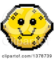 Poster, Art Print Of Happy Lemon Character In 8 Bit Style