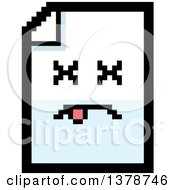 Poster, Art Print Of Dead Note Document Character In 8 Bit Style