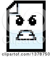 Poster, Art Print Of Mad Note Document Character In 8 Bit Style