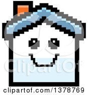 Poster, Art Print Of Happy House Character In 8 Bit Style