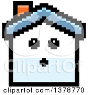 Poster, Art Print Of Surprised House Character In 8 Bit Style