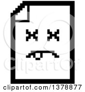 Poster, Art Print Of Black And White Dead Note Document Character In 8 Bit Style