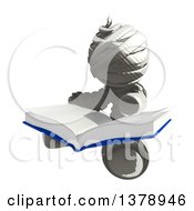 Poster, Art Print Of Fully Bandaged Injury Victim Or Mummy Reading A Book