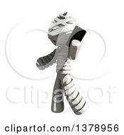 Clipart Of A Fully Bandaged Injury Victim Or Mummy Talking On A Smart Phone Royalty Free Illustration