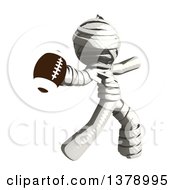 Poster, Art Print Of Fully Bandaged Injury Victim Or Mummy Throwing A Football