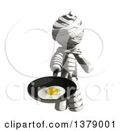 Clipart Of A Fully Bandaged Injury Victim Or Mummy Frying An Egg Royalty Free Illustration by Leo Blanchette