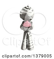 Poster, Art Print Of Fully Bandaged Injury Victim Or Mummy With A Cupcake
