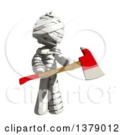 Clipart Of A Fully Bandaged Injury Victim Or Mummy Holding An Axe Royalty Free Illustration by Leo Blanchette