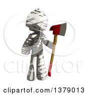 Poster, Art Print Of Fully Bandaged Injury Victim Or Mummy Holding An Axe