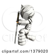 Clipart Of A Fully Bandaged Injury Victim Or Mummy Holding A Sword Royalty Free Illustration by Leo Blanchette