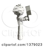 Clipart Of A Fully Bandaged Injury Victim Or Mummy Holding A Cleaver Knife Royalty Free Illustration by Leo Blanchette