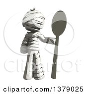 Poster, Art Print Of Fully Bandaged Injury Victim Or Mummy With A Spoon