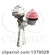 Poster, Art Print Of Fully Bandaged Injury Victim Or Mummy With A Cupcake