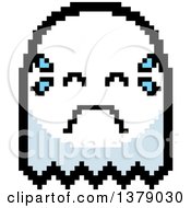 Clipart Of A Crying Ghost In 8 Bit Style Royalty Free Vector Illustration