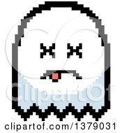 Clipart Of A Dead Ghost In 8 Bit Style Royalty Free Vector Illustration