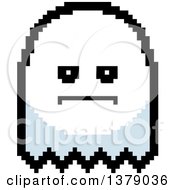 Clipart Of A Serious Ghost In 8 Bit Style Royalty Free Vector Illustration