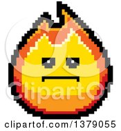 Poster, Art Print Of Serious Fire Character In 8 Bit Style
