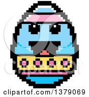 Clipart Of A Happy Easter Egg Character In 8 Bit Style Royalty Free Vector Illustration