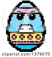 Poster, Art Print Of Mad Easter Egg Character In 8 Bit Style
