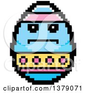 Poster, Art Print Of Serious Easter Egg Character In 8 Bit Style
