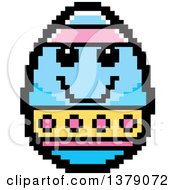 Poster, Art Print Of Happy Easter Egg Character In 8 Bit Style