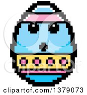 Clipart Of A Surprised Easter Egg Character In 8 Bit Style Royalty Free Vector Illustration