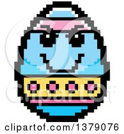 Poster, Art Print Of Grinning Evil Easter Egg Character In 8 Bit Style