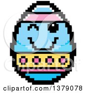 Poster, Art Print Of Winking Easter Egg Character In 8 Bit Style