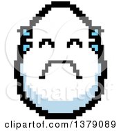 Clipart Of A Crying Egg Character In 8 Bit Style Royalty Free Vector Illustration by Cory Thoman
