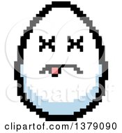Clipart Of A Dead Egg Character In 8 Bit Style Royalty Free Vector Illustration