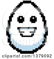 Poster, Art Print Of Happy Egg Character In 8 Bit Style