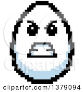 Clipart Of A Mad Egg Character In 8 Bit Style Royalty Free Vector Illustration by Cory Thoman