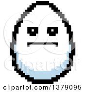 Clipart Of A Serious Egg Character In 8 Bit Style Royalty Free Vector Illustration by Cory Thoman