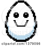 Poster, Art Print Of Happy Egg Character In 8 Bit Style