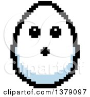 Poster, Art Print Of Surprised Egg Character In 8 Bit Style