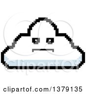 Poster, Art Print Of Serious Cloud Character In 8 Bit Style