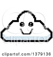 Clipart Of A Happy Cloud Character In 8 Bit Style Royalty Free Vector Illustration by Cory Thoman