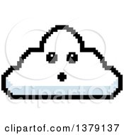 Poster, Art Print Of Surprised Cloud Character In 8 Bit Style