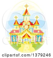 Poster, Art Print Of Church On A Deorated Easter Egg