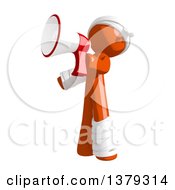 Poster, Art Print Of Injured Orange Man Using A Megaphone