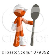Poster, Art Print Of Injured Orange Man Holding A Spoon